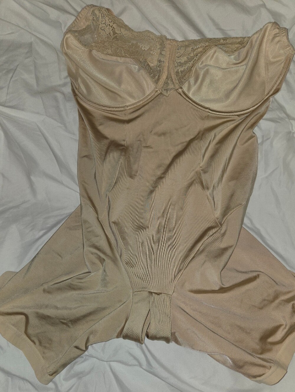Maidenform Nude Lace-Top Full Body Shapewear Bodysuit Sz 42DD - Picture 8 of 8
